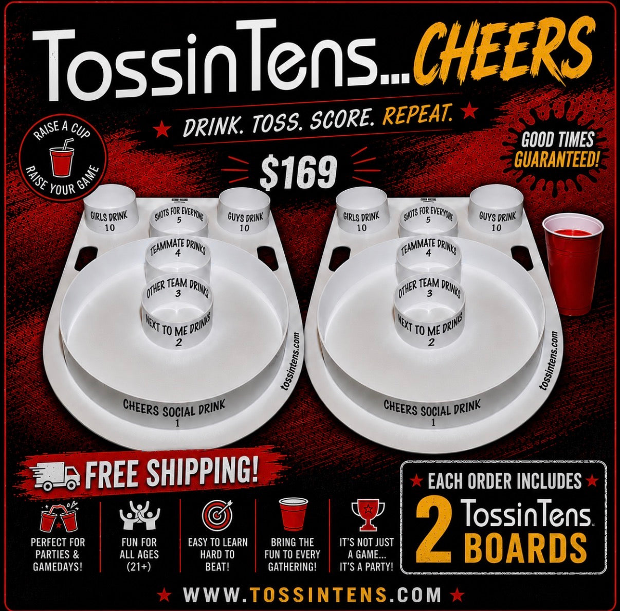 TossinTens™ Cheers Game
